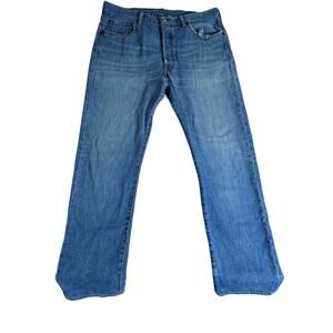 Levi’s 501 Men’s 34x30 Light Wash Straight Leg Button Fly Jeans Distressed Faded